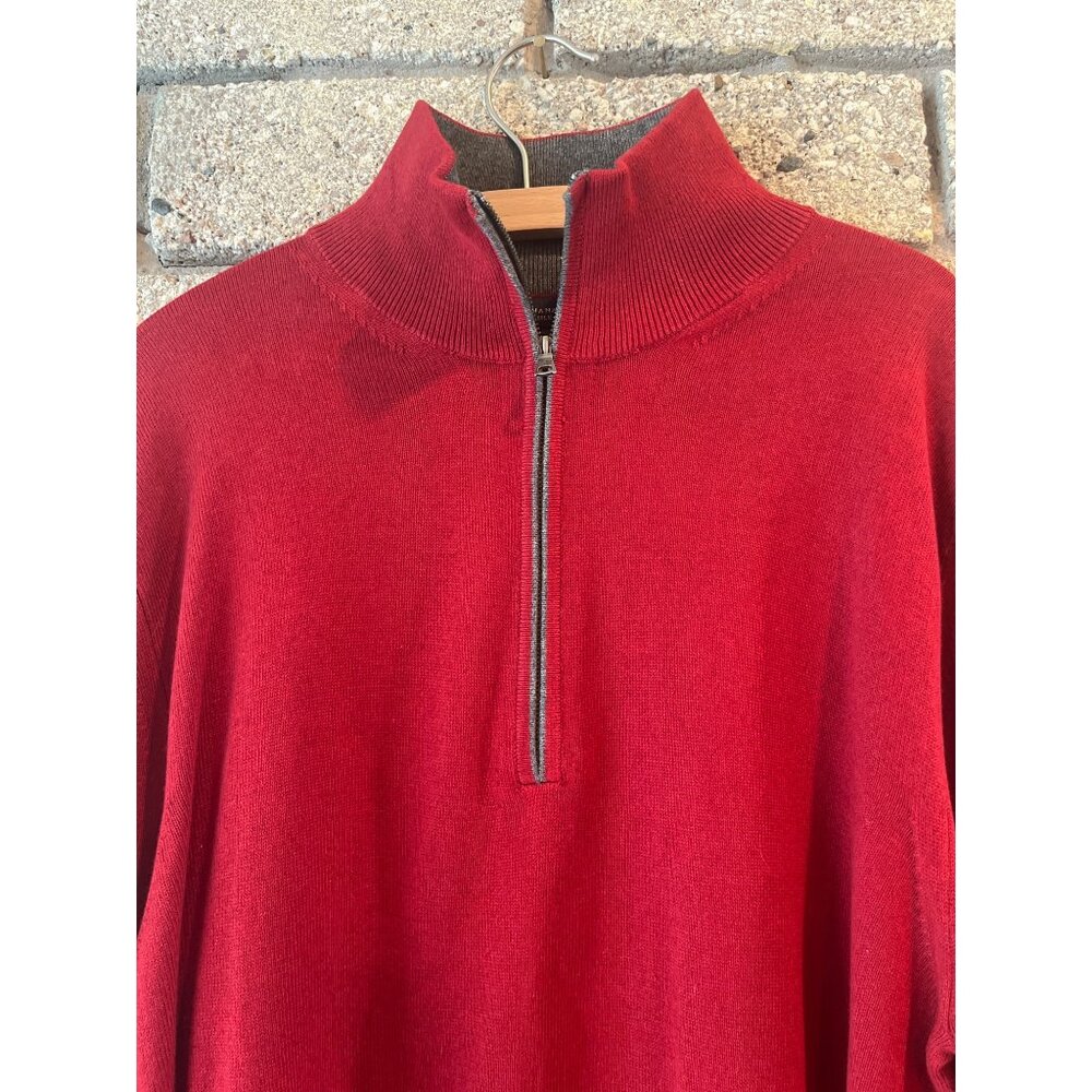 Banana Republic Sz L 75% silk 25% cashmere Pullover Dark Red